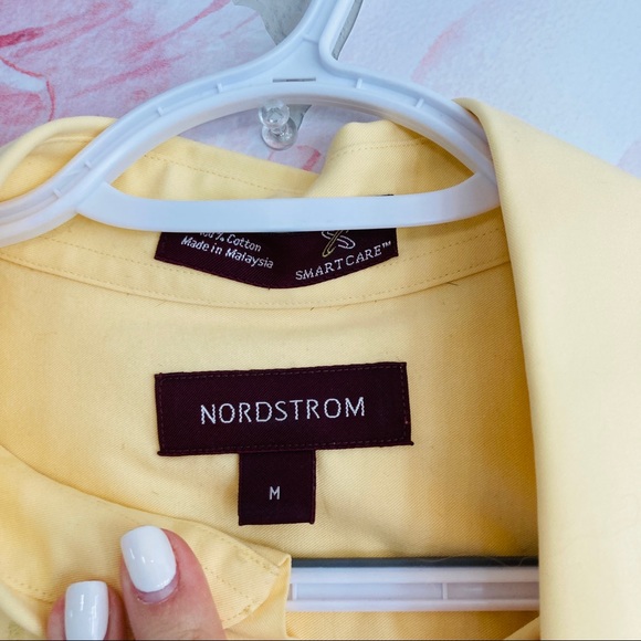 Nordstrom | Men’s Yellow Dress Shirt – Size M - Picture 3 of 4